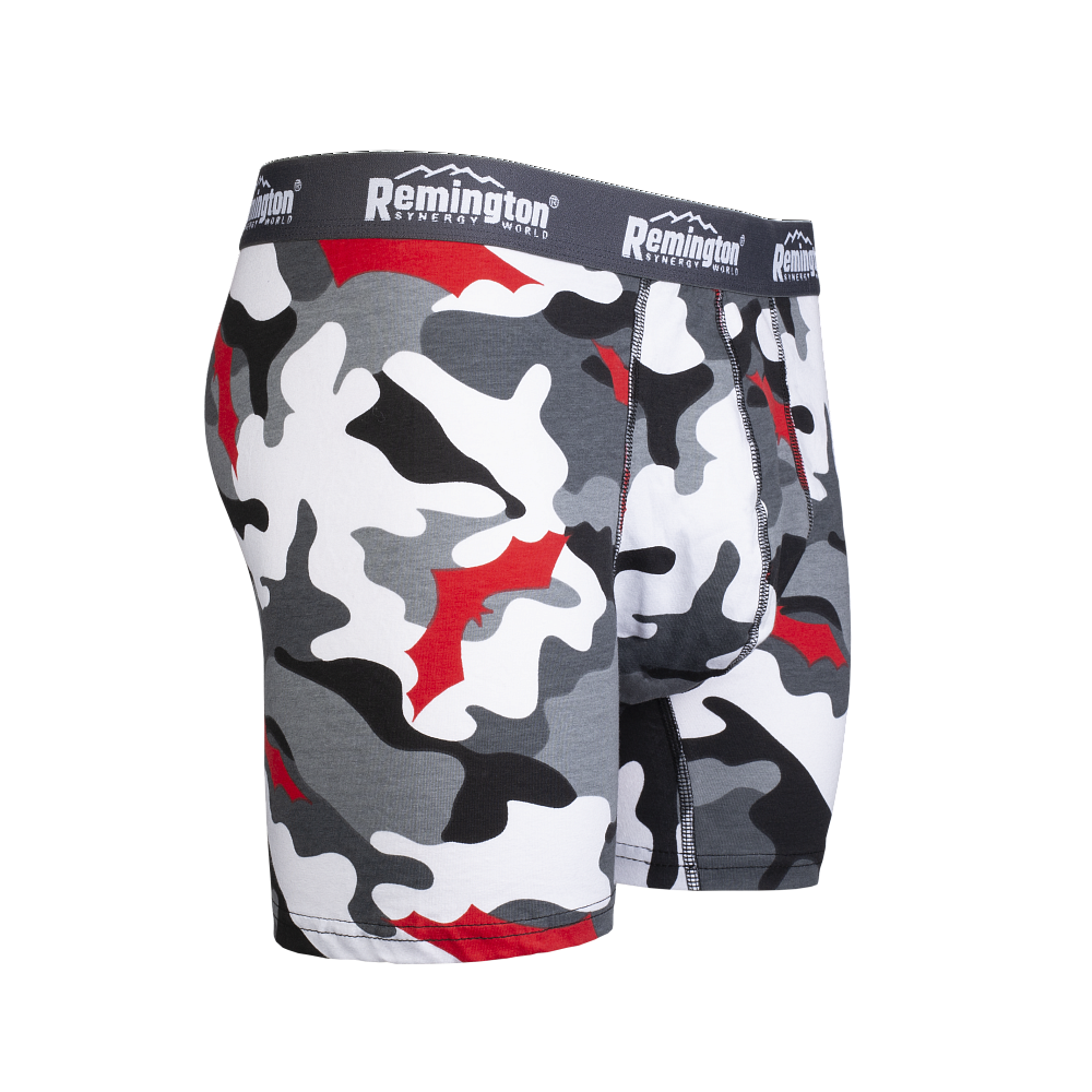 Men Boxer Remington/ gray rubber band with white letters (3 pcs)