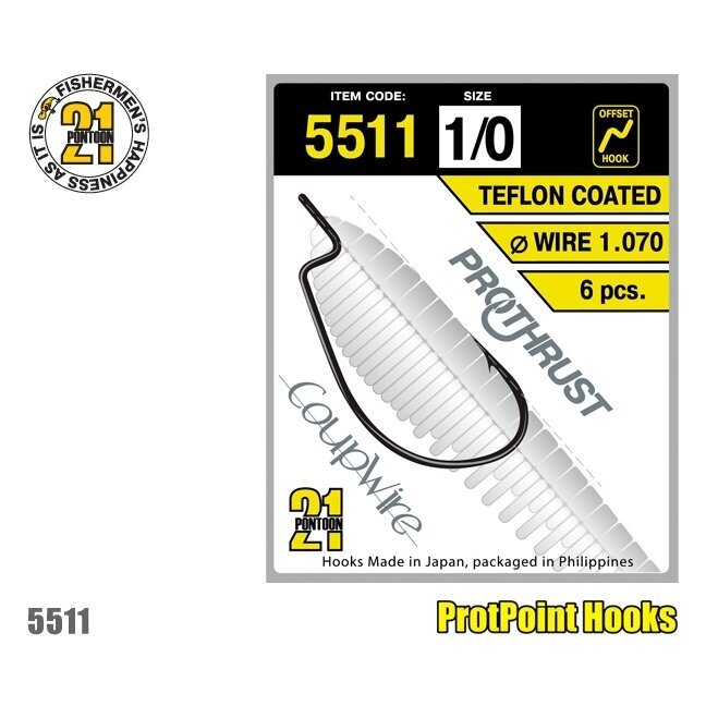 Offset konks PONTOON 21 5511 Teflon Coated